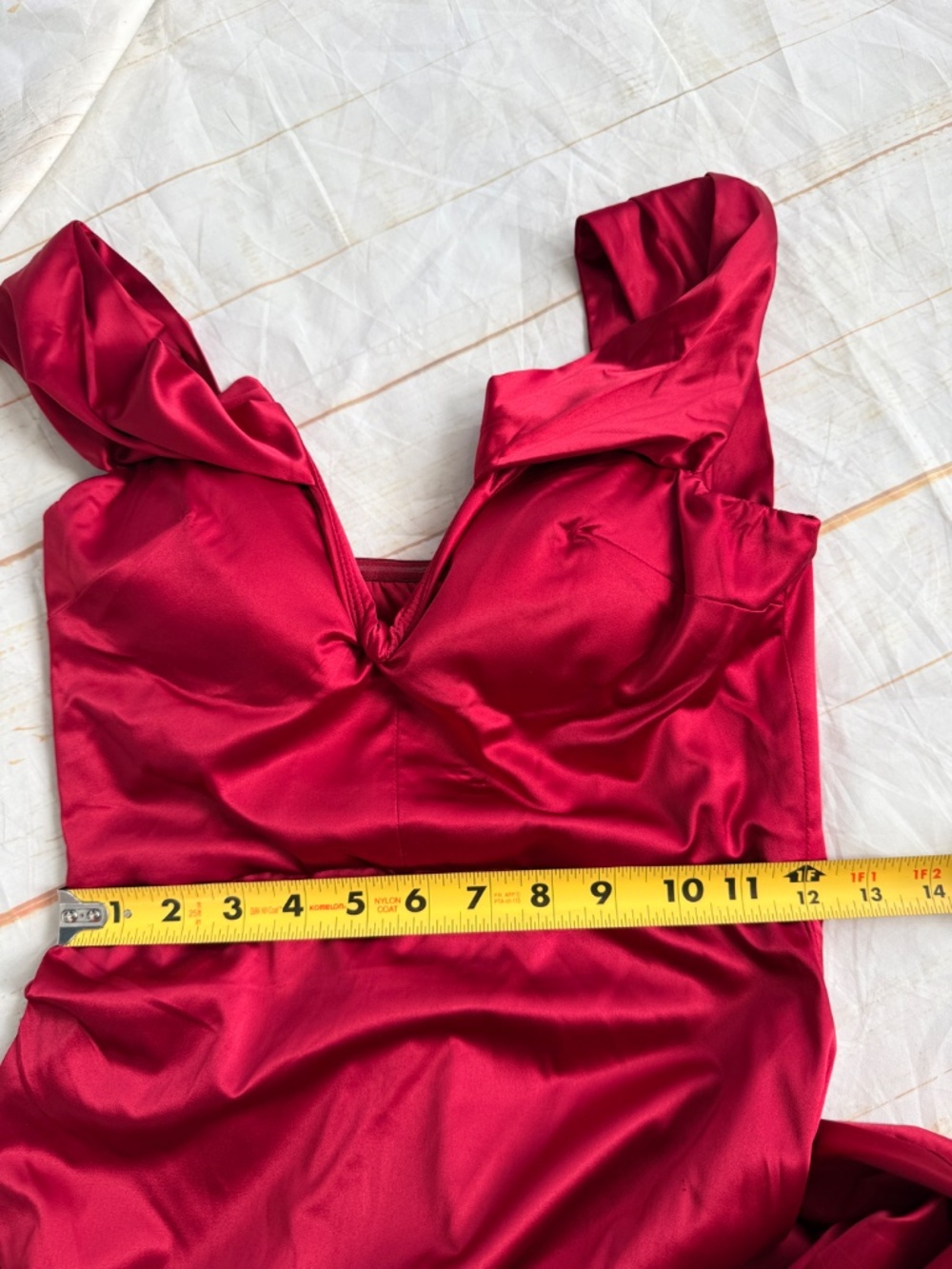 Alamour Label Red Off Shoulder High Slit Gown | S | Formal Prom Dress | Sexy Ele - Picture 8 of 11